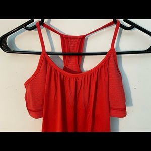 Lululemon Red Tank with attached sports bra. XS